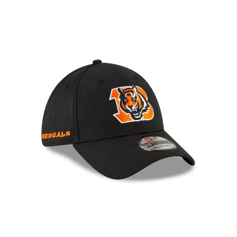 NFL Cincinnati Bengals Logo Mix 39Thirty Stretch Fit (WFD3005) - Black New Era Caps